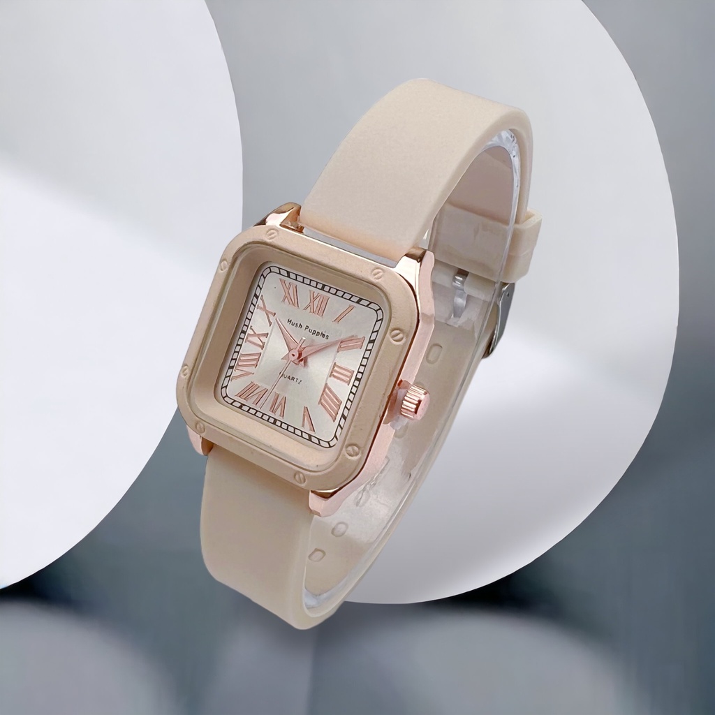 COD✅ Jam Tangan Fashion Wanita Segi Ukuran Kecil Silicon Analog Quartz Watch Kaya Korea   S1278