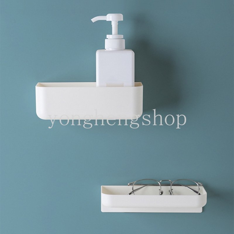 Gaya Sederhana Yang Dipasang Di Dinding Tempat Kosmetik Pembersih Wajah Rak Penyimpanan Peralatan Mandi Kamar Mandi Organizer Box Bebas Pukulan Rak Multifungsi