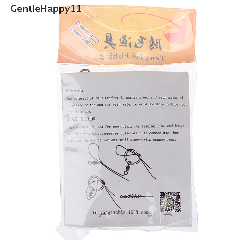 Gentlehappy Barrel swivels rings Konektor Pancing Dengan interlock fishing lure id