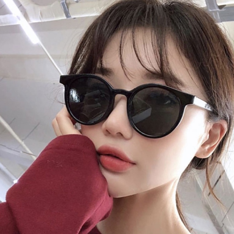 Papaozhu Cool White Round Frame Sunglasses Untuk Wanita Pria Tredny UV400 Protection Driving Shades OOTD Outdoor Sun Glasses Daily Eyewear