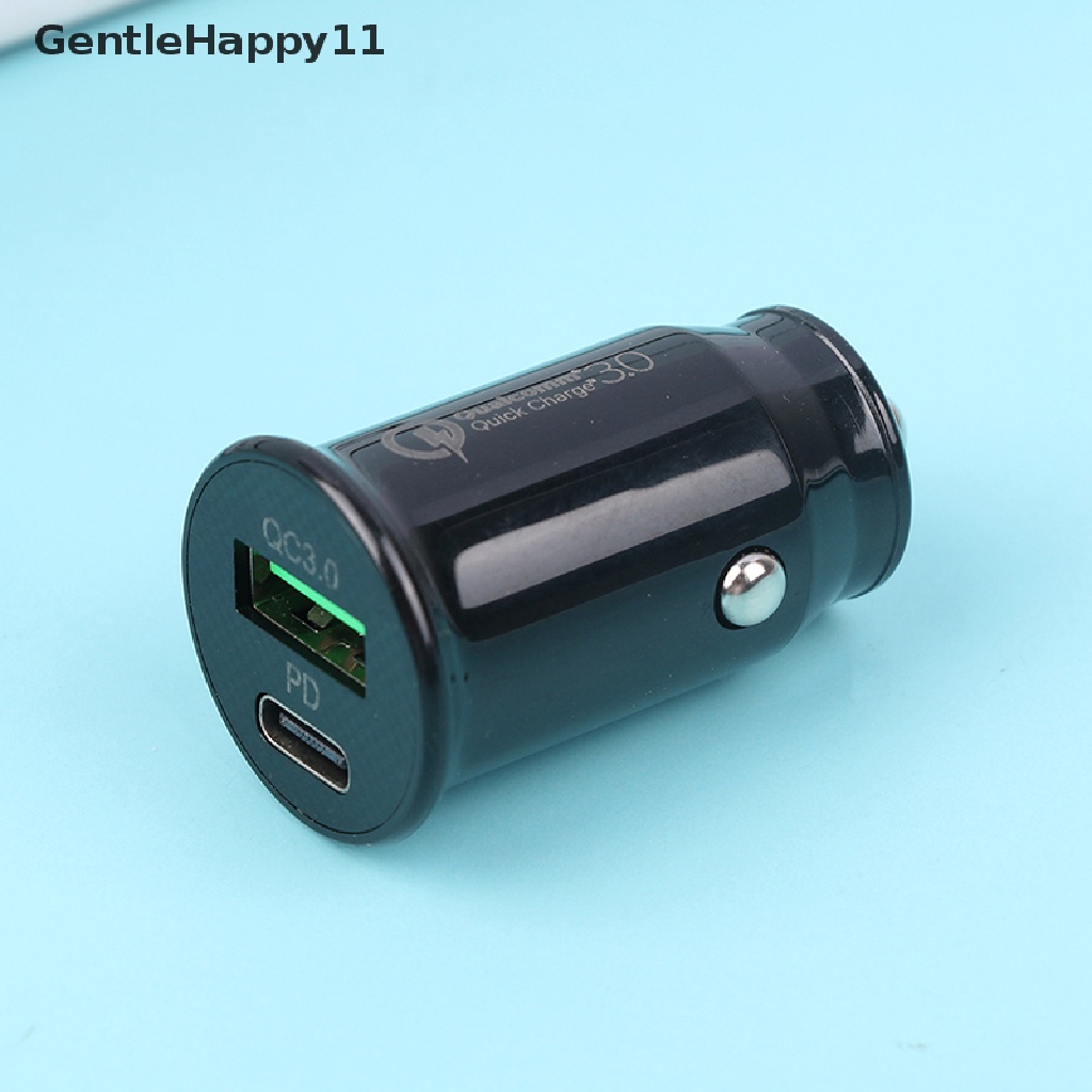 Gentlehappy QC3.0 Charger Mobil Fast Charging Slot Mobil PD 20W USB Type Handphone id