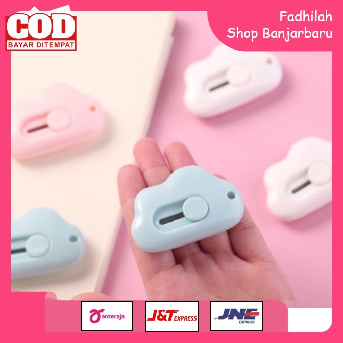 CUTTER MINI BENTUK AWAN PISAU PEMOTONG MINI LUCU CUTTER KERTAS UKURAN MINI | FADHILAH SHOP BJB