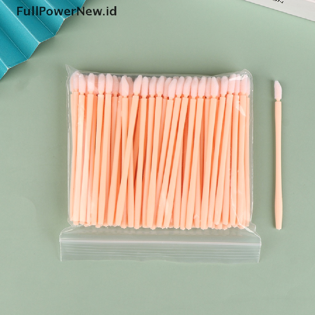 Power 100pcs Kuas Bibir Sekali Pakai Tongkat Kilap Aplikator Makeup Alat Kosmetik ID