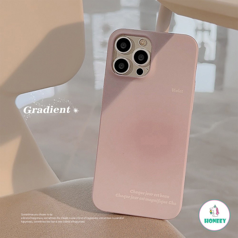 IPHONE Ins Korea Pink Ungu Halo Matte Casing Ponsel Untuk Iphone14 13 12 11 Pro XS Max8 7 Plus X SE XR Shockproof Soft Cover