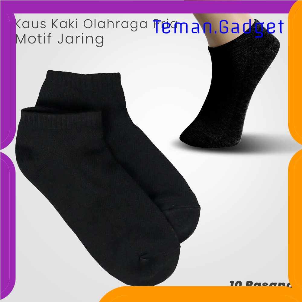 TG - OLR Kaus Kaki Olahraga Pria Motif Jaring 10 Pair