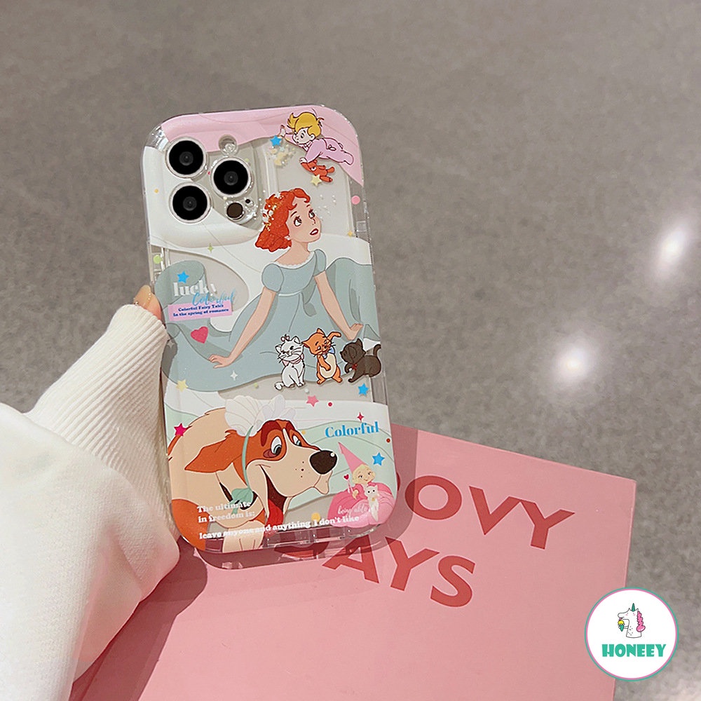 IPHONE Casing Princess Disney Kartun Mewah Kompatibel Dengan Iphone14 13 12 11 Pro Max 14 Pro Plus Shockproof Soft Cover Pelindung