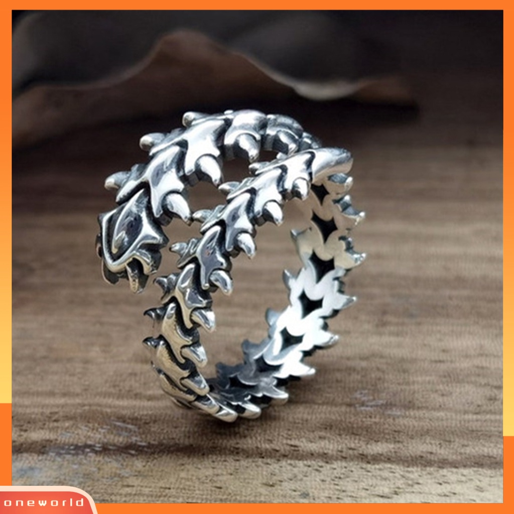 [EONE] Punk Adjustable Alloy Pria Cincin Chine Pasangan Pembukaan Cincin Perhiasan Aksesoris