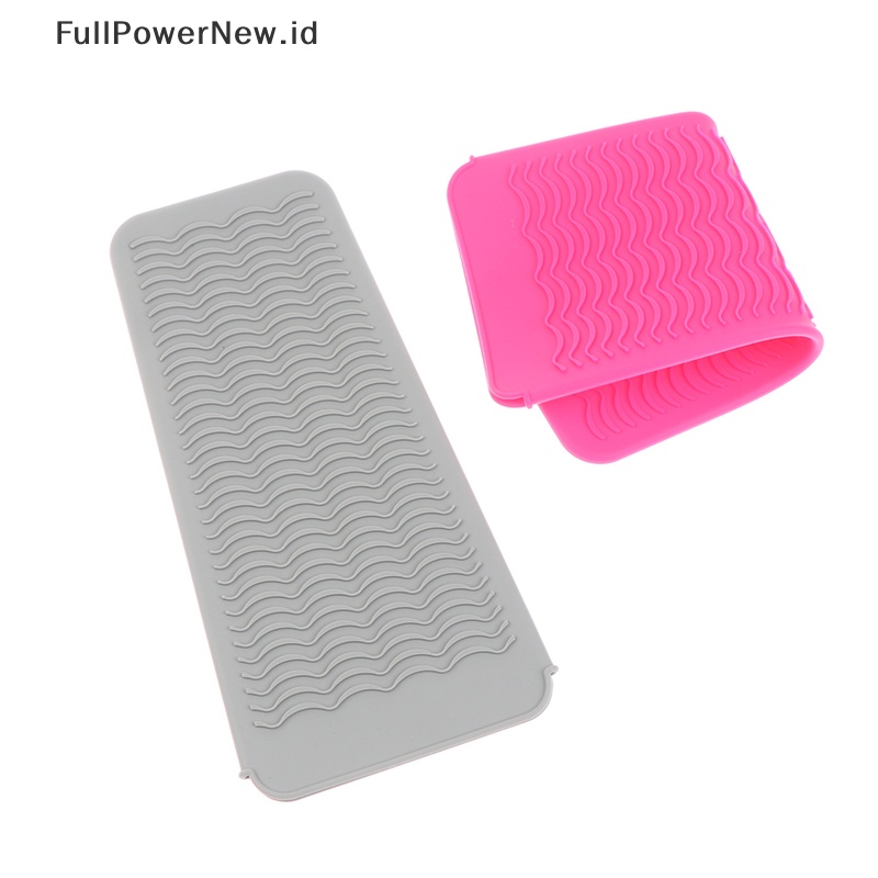 Power Pouch Matras Tahan Panas Silikon Untuk Curling Iron Pelurus Rambut Non-slip ID