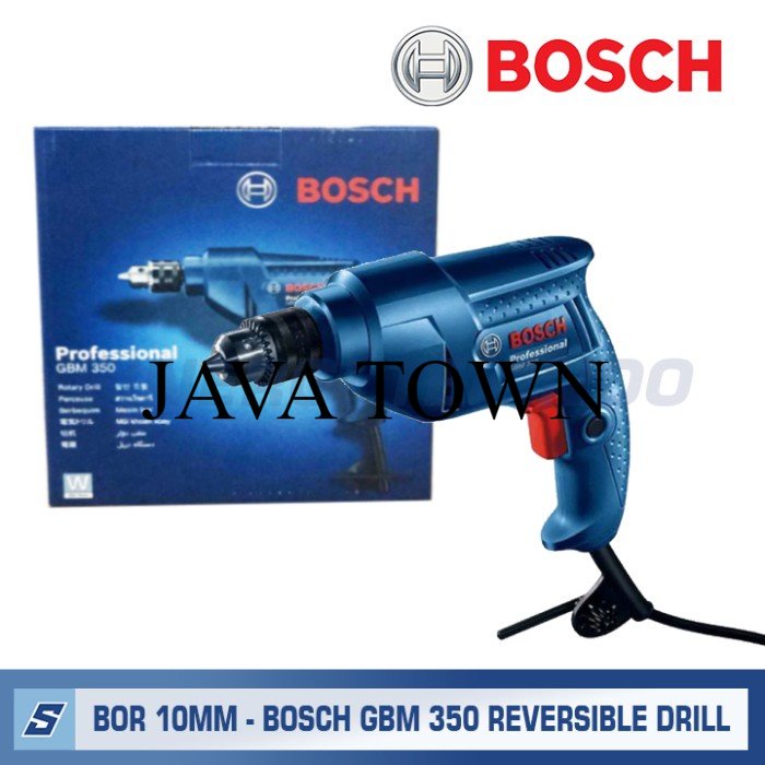 Sale Mesin Bor Tangan - BOSCH Reversible Electric Drill GBM350 ORI [10mm] RCM109