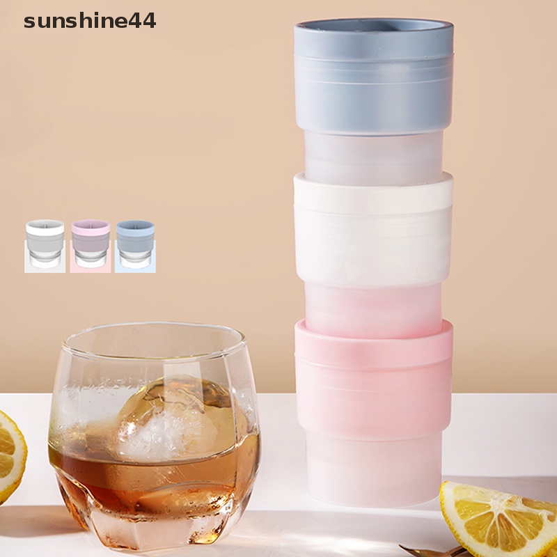 Sunshine 1PC Cetakan Ice Ball Maker Tutup Silikon Bulat Sphere Cube Untuk Cocktail Whiskey ID