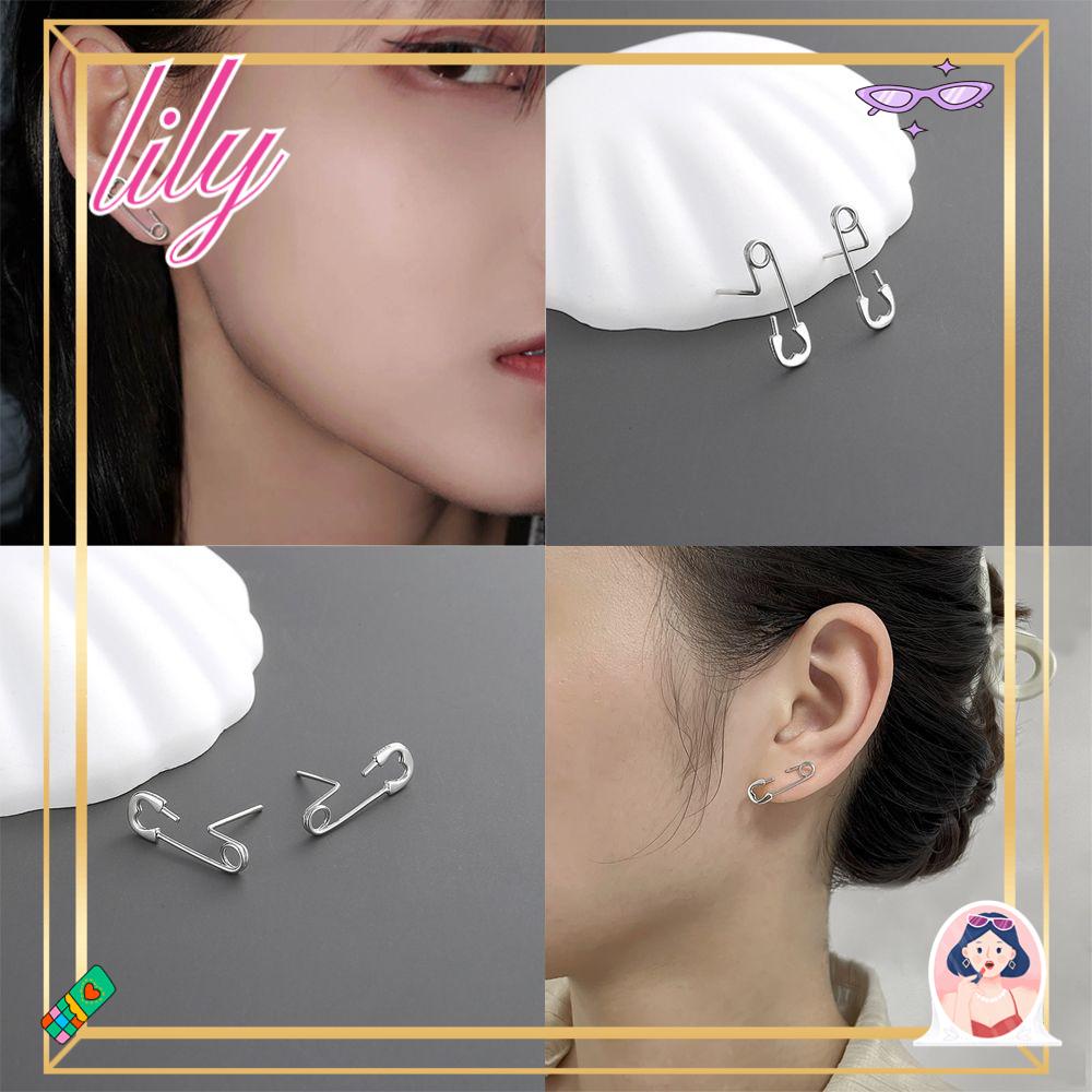 Lily Kertas Klip Anting Hadiah Kepribadian Kreatif Sterling Silver