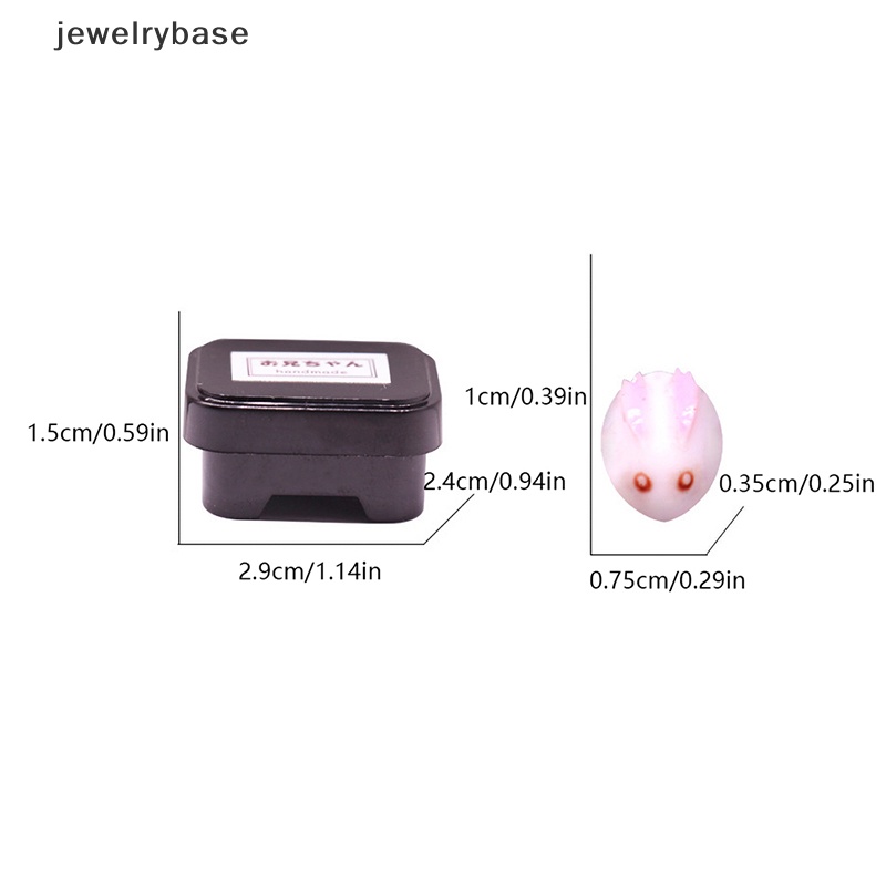 [jewelrybase] 1set 1: 12rumah Boneka Miniatur Kotak Makan Dengan Model Dessert Kelinci Bunny Bento Box Dekorasi Dapur Mainan Aksesoris Rumah Boneka Butik