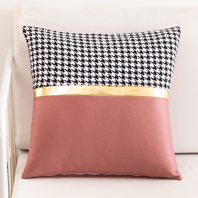 TOMUMUDA  SR24 Sarung Bantal Premium Pillow Case List Gold 45x45cm Sarung Bantal Sofa Mewah Modern Klasik Kekinian