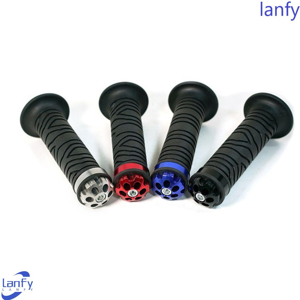 Lanfy Motor Handle Bar Universal Racing Aluminium Alloy Pegangan Pegangan Non Slip End Grip Stang Soft Cover