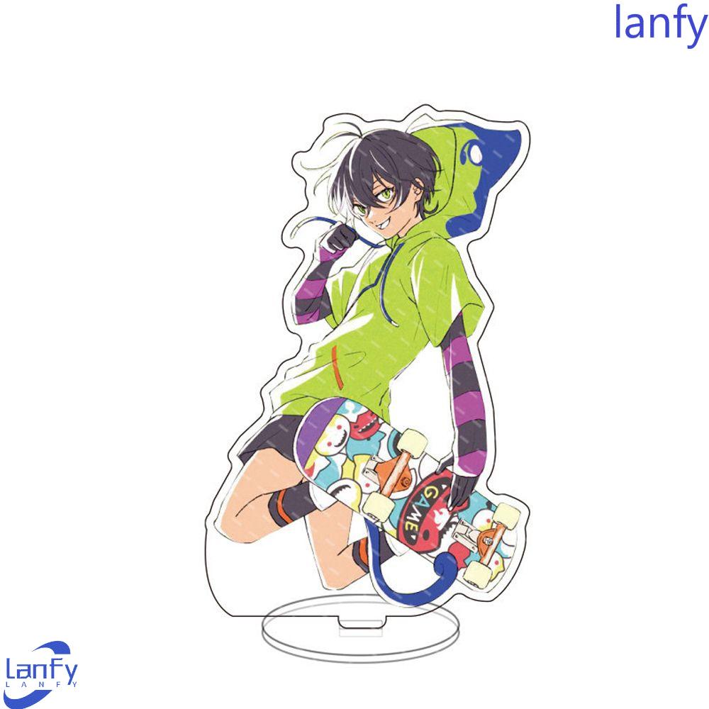 Lanfy Anime SK8 Stand Akrilik Dekorasi Rumah Anak Model Figure Jepang Desktop Decor Collection Collectible Model Tokoh Anime Figure Cosplay Mainan