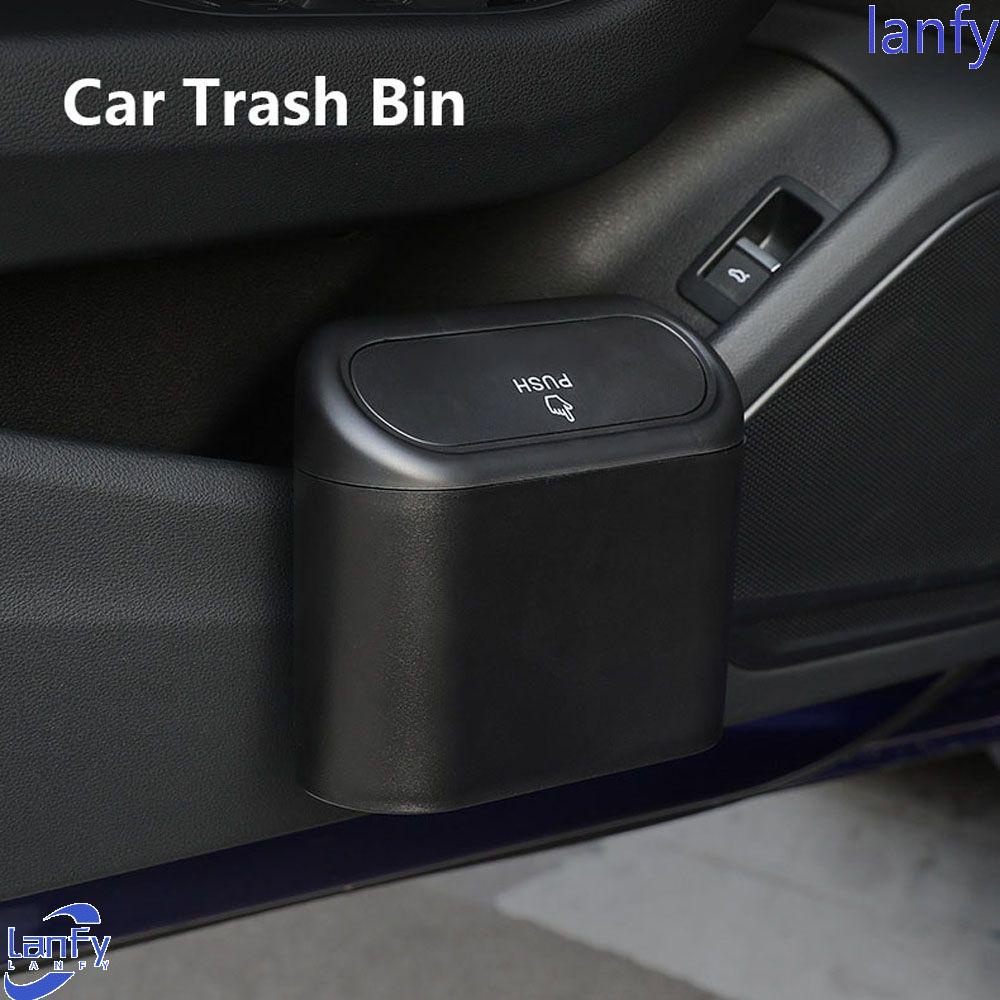 Lanfy Tempat Sampah Mobil Portable ABS Tahan Air Gantung Aksesoris Interior Storage Bin Car Kotak Penyimpanan