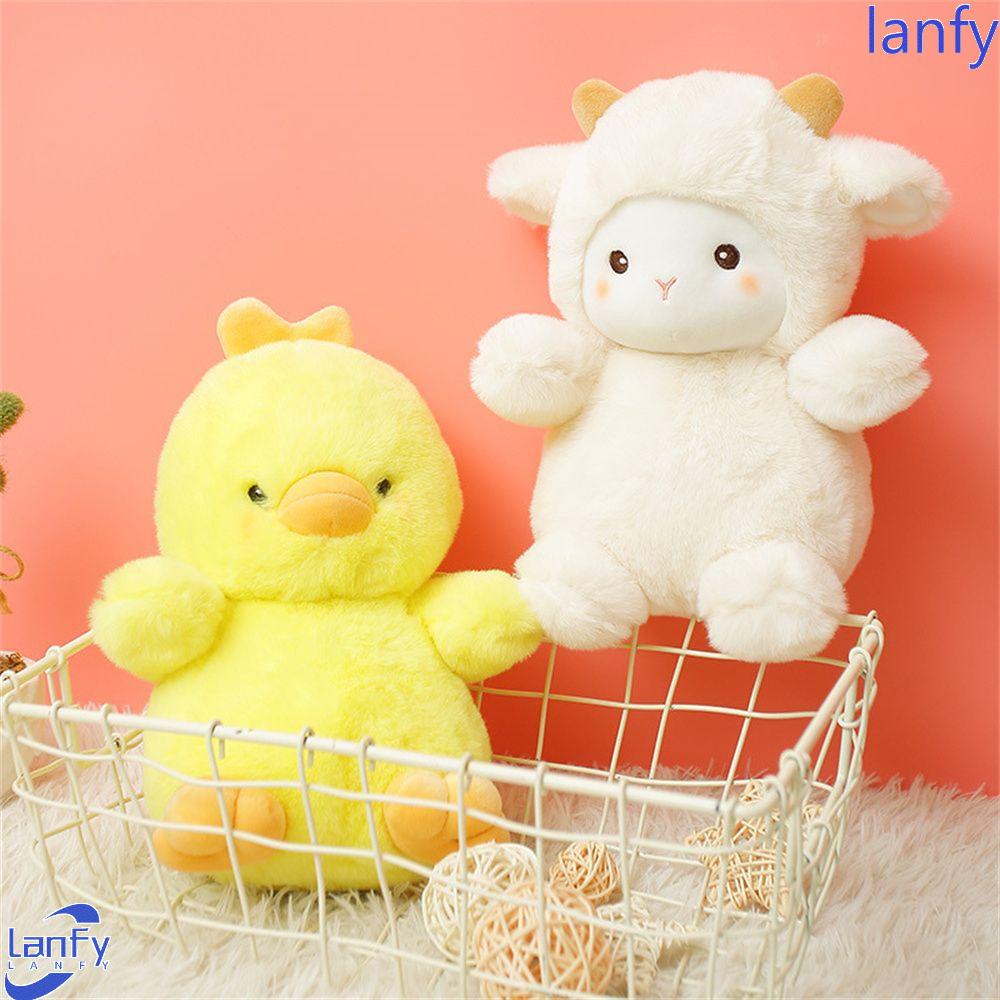 Lanfy Animals Plushies Doll Mainan Anak Menenangkan Boneka Berbulu Rambut Boneka Mainan Super Lembut Chick Stuffed Animals