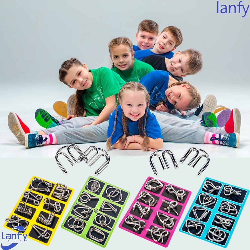 Lanfy 3d Puzzle Montessori 8pcs Hadiah Anak Membuka Menyenangkan Mainan Puzzle 3d Kawat Anak Dan Dewasa Mainan Perkembangan IQ Mind