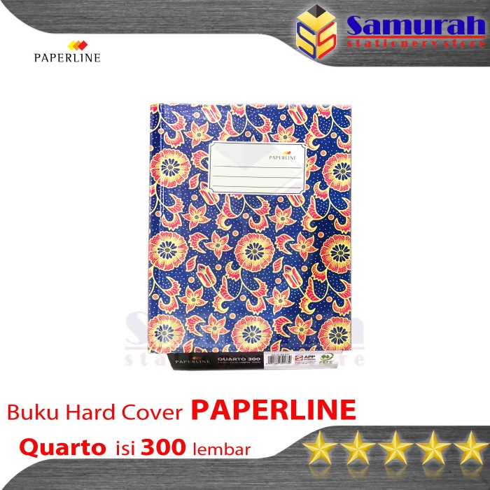 

Buku Hard Cover Paperline Quarto isi 300 lembar / Lbr Kuarto / Kwarto