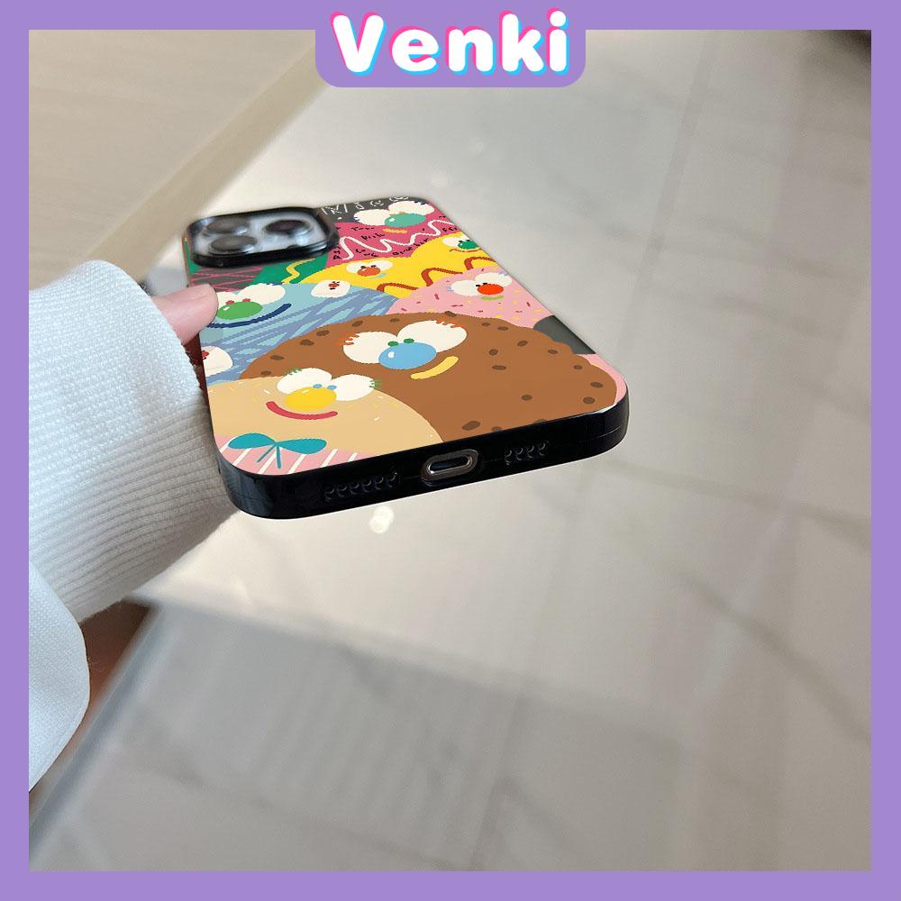 Venki - iPhone 11 Case Soft Shell TPU Big Hole Candy Case Cute Cartoon Black Phone Case Protection Shockproof Compatible with iPhone 13 Pro max 12 Pro Max 11 xr xs max 7Plus 8Plus