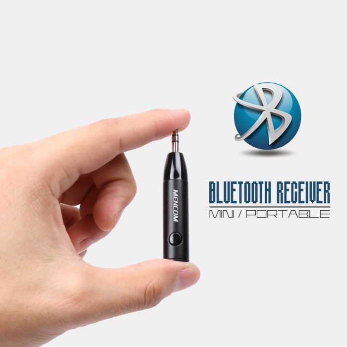 MENCOM BTR005 Bluetooth Wireless Receiver Audio Mobil AUX BT JACK 10M