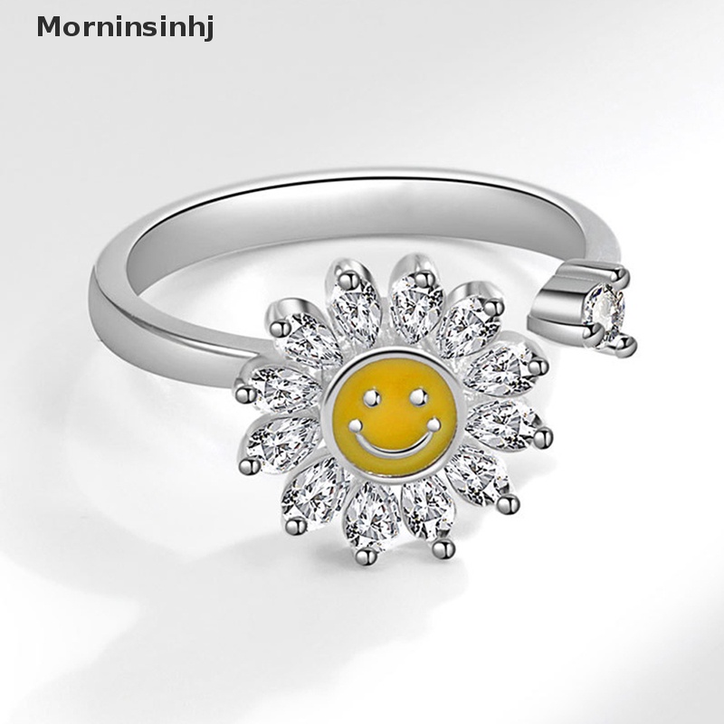 Mornin Fashion Adjustable Smiley Face Cincin Gadis Wanita Perhiasan Cincin Terbuka Aksesoris Pesta Pernikahan id