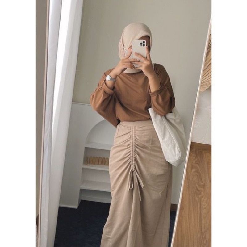 Rok Serut Crinkle / Rok Serut Panjang / Rok Crinkle Airflow