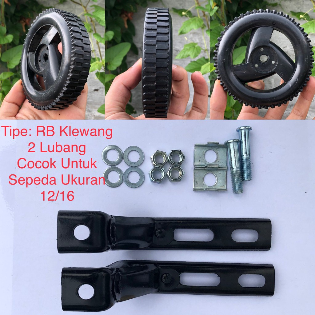 RODA BANTU KLEWANG Training Wheels Sepeda Komplit Siap Pakai 22 22