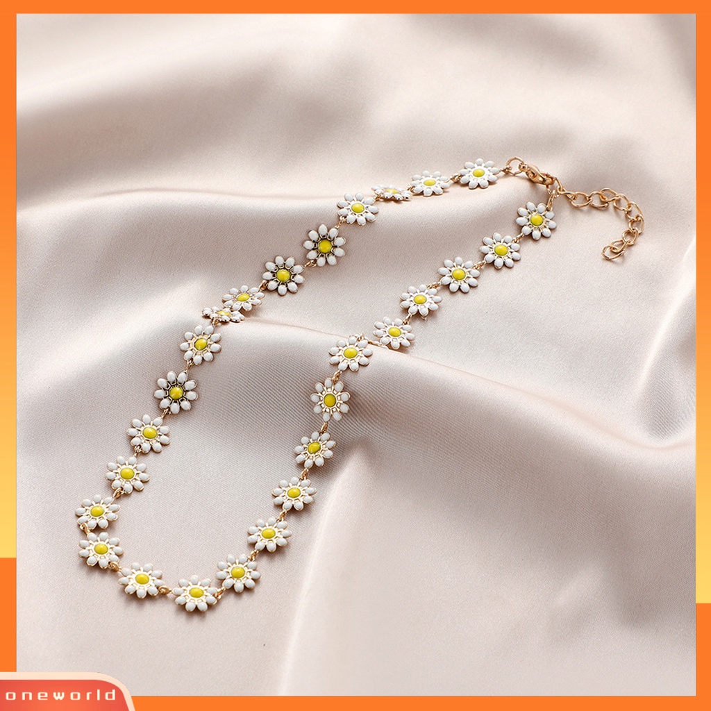 [EONE] Wanita Kalung Krisan Dress Up Perhiasan Retro Adjustable Rantai Klavikula Untuk Pesta Perjamuan Pernikahan Prom