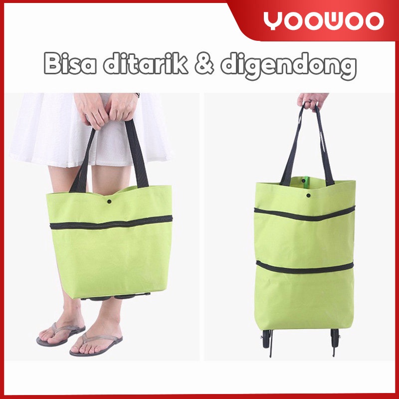 Tas belanja / tas lipat trolley / shopping bag serbaguna / Travelmate