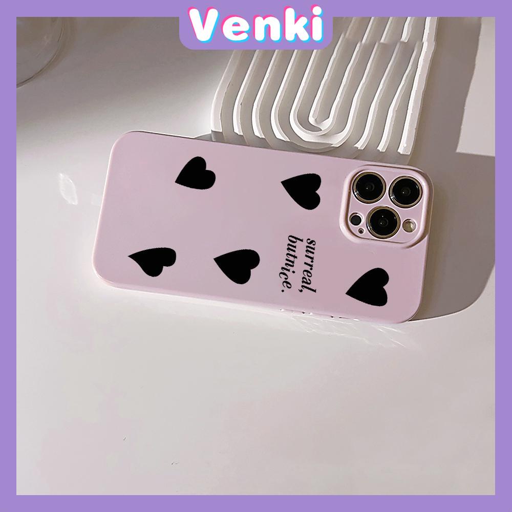 VENKI - For iPhone 11 iPhone Case Cream Glossy Soft Case TPU Shockproof Camera Cover Protection Purple Hearts Simple Compatible with iPhone 14 13 Pro max 12 Pro Max xr xs max 7 8