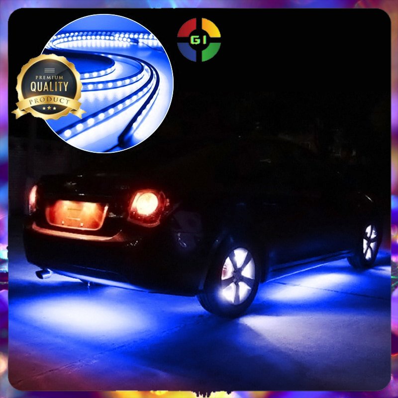 LED Strip Flexible RGB 90+120 cm 4PCS Bluetooth App Controller Black