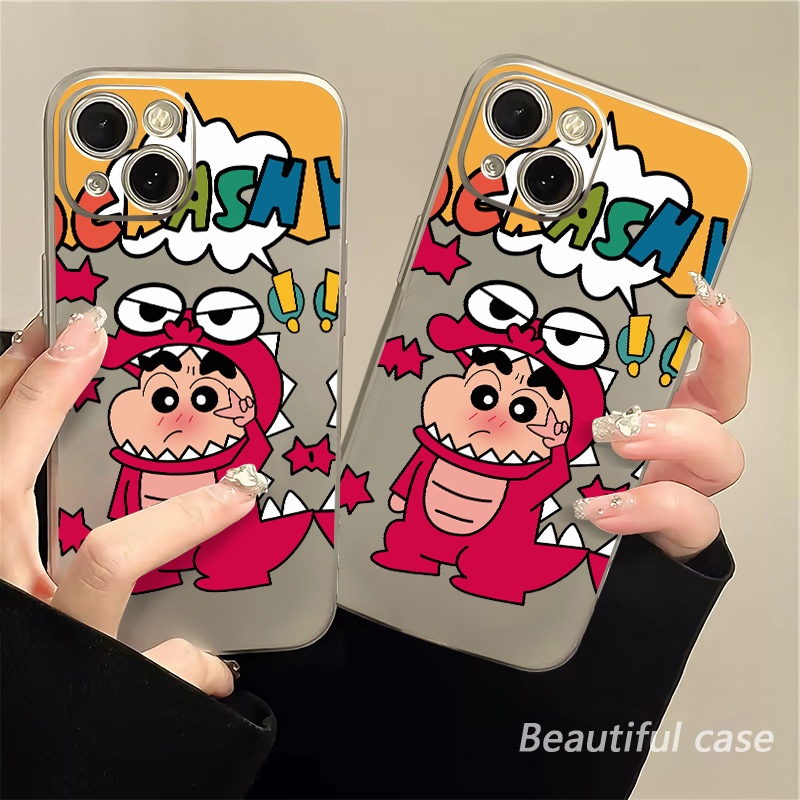 IPHONE Casing Ponsel Electroplate Kompatibel Untuk Iphone11 14 13 12 Pro XS Max XR X8 7 6S Plus Mini Cute Boy Soft Casing TPU Silikon Shockproof Cover
