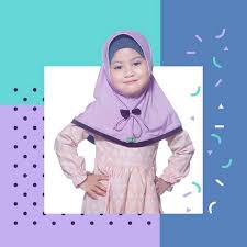 Hijab Anak Tali Pita  Jilbab Instan Anak Feyza Lauda Kerudung Instan Anak Usia 3 - 4 Tahun