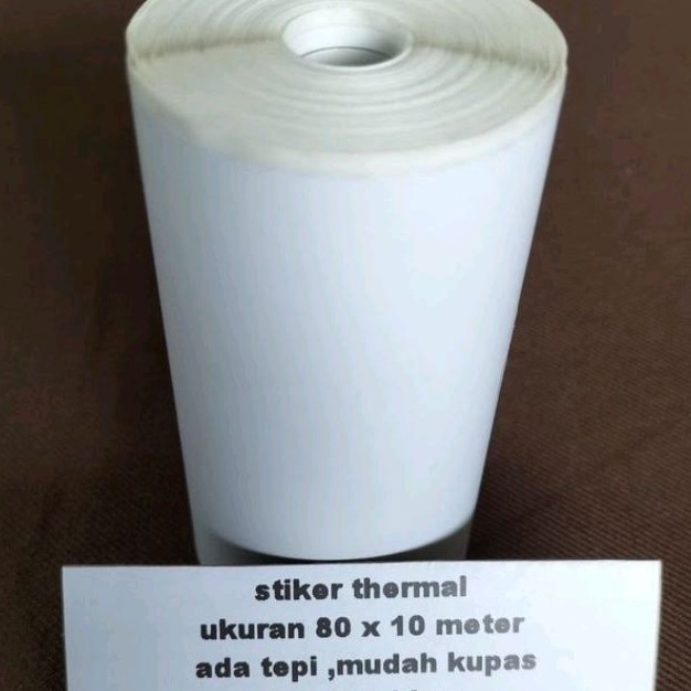 Kertas Sticker Continuous 80x50 Label Thermal 74x10 80x10 Meter TMT82