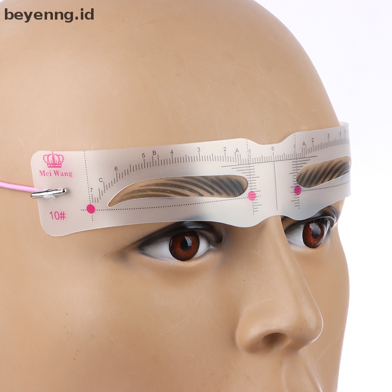 Beyen 12Pcs Kit Pembentuk Stempel Alis Satu Langkah Portabel Alat Makeup Definer Alis ID