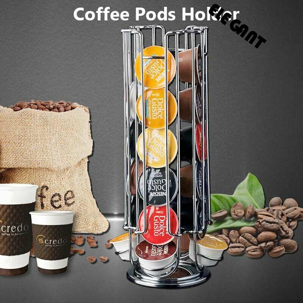 [Elegan] Coffee Pod Holder Rak Besi Plating Rak Penyimpanan