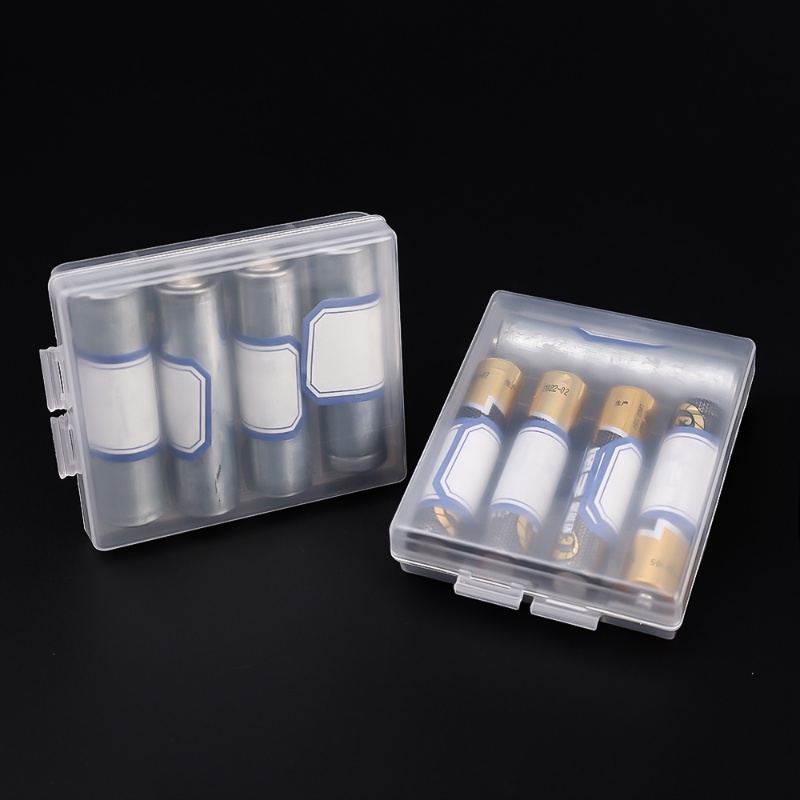 1pc Kotak Penyimpanan Baterai Plastik Transparan Mini/Snap Type Flip Flap AA Baterai Organizer/Tempat Penyimpanan Sel Tahan Air Rumah