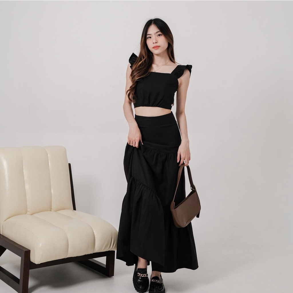 Meadow Maxi Skirt —— Ocha Wear | Korean Long Maxi Skirt