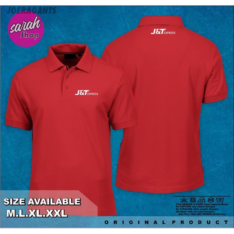 Kaos Polo Shirt Tshirt Baju Kerah Distro J&T JNT Express J N T & polos custom indonesia pria wanita 