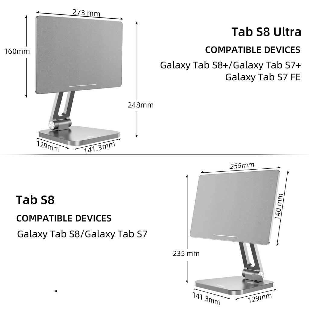 Colta Magnetic Samsung Tab S7/S8 Stand Holder Aluminium Alloy Dudukan