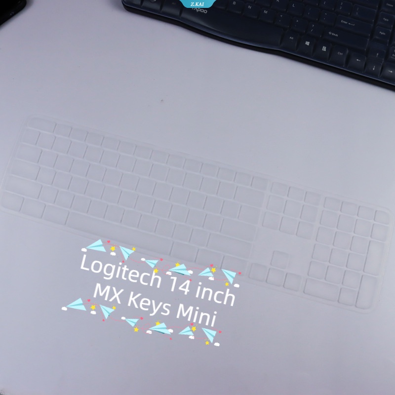 Desktop PC Model Logitech 14inch MX Keys Mini Soft Comfort TPU Silicone Keyboard Cover Tahan Debu Pelindung Keyboard Berkualitas Tinggi [ZK]