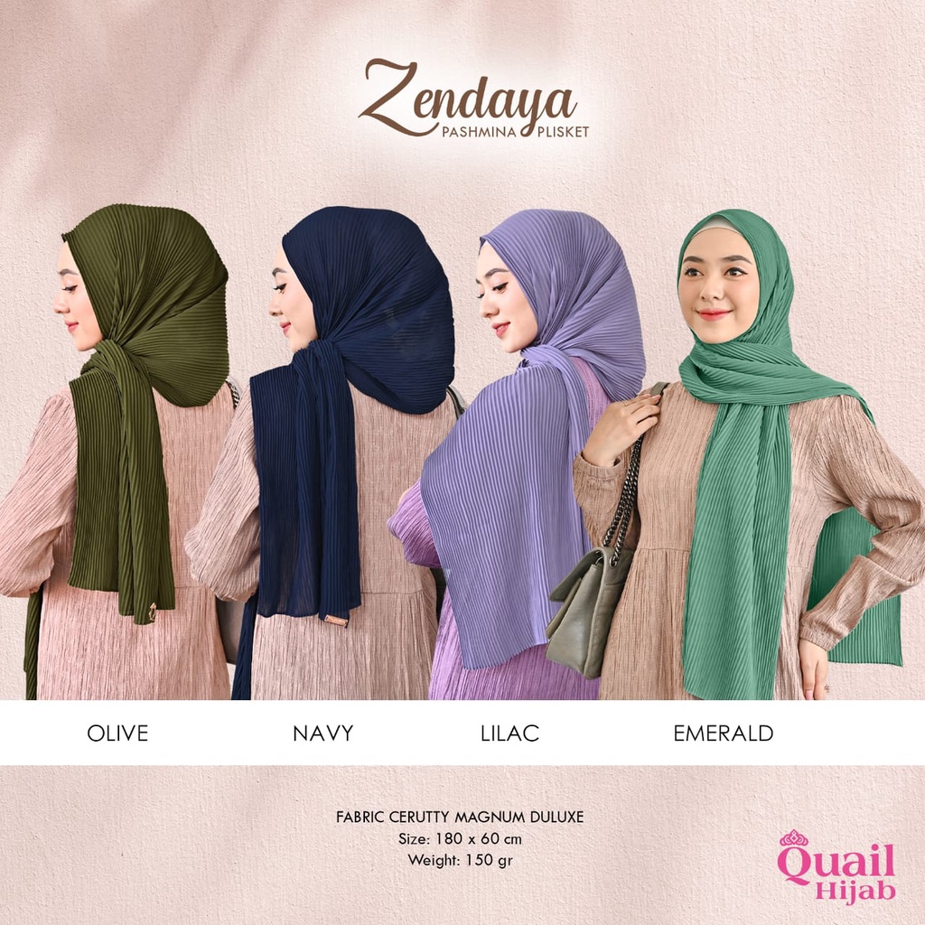 Zendaya Pashmina Plisket Original Quail Zendaya Quail Zendaya Pashmina Plisket Quail Emran