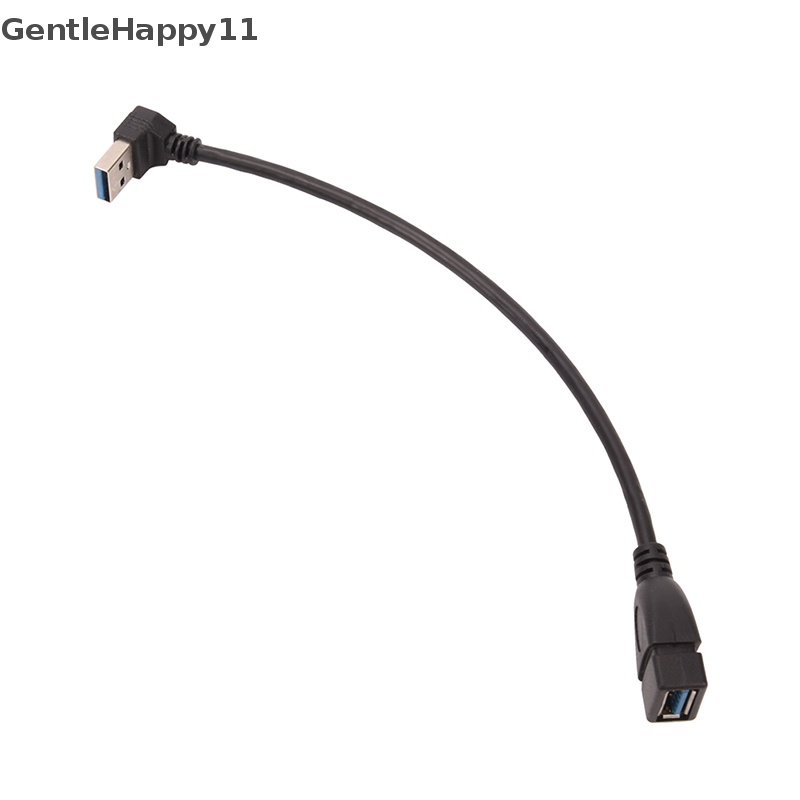 Gentlehappy USB 3.0 Angle 90derajat Kabel Ekstensi Male to Female Adapter Cord Data Kabel Ekstensi USB 3.0 Angle 90derajat Male to Female Adapter Cord Data Usb 3.0 Sudut 90deg