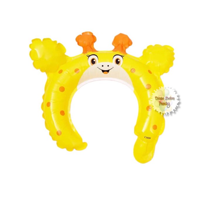 Balon Foil Bando Karakter Animal / Headband Balloon / Balon Bandana