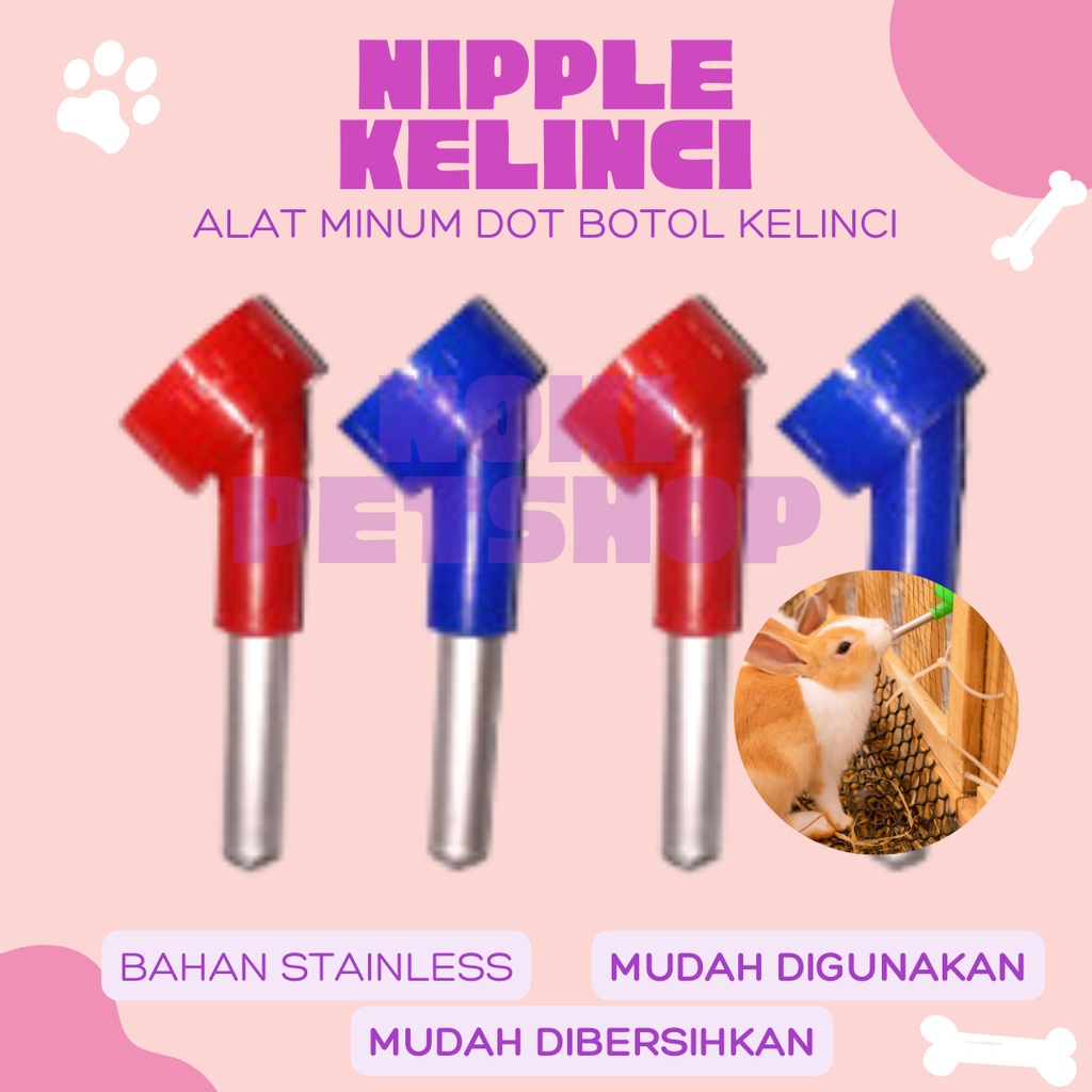 [BISA COD] ALAT MINUM KELINCI NIPPLE NIPEL NEPEL KELINCI HAMSTER OTOMATIS BOTOL R7 NIPEL DOT RABBIT DRINKER TUTUP BOTOL GOTRI PABRIKAN AYAM PIGEON PUYUH MARMUT KUCING DOUBLE KELERENG PARALEL MENCIT TERMURAH NIPLE