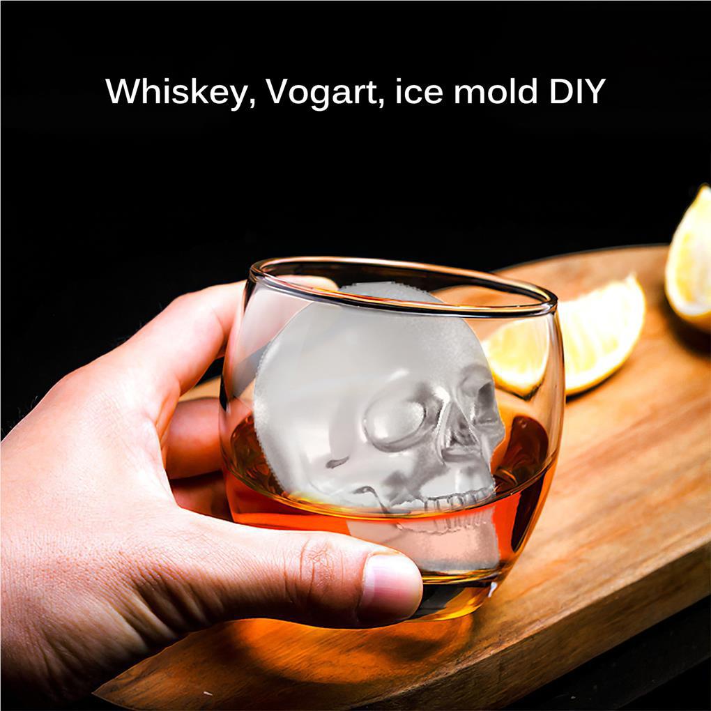 Cetakan Es Silikon Tengkorak Besar 3D Skull Large Mold Ice Tray Skull Es Silikon