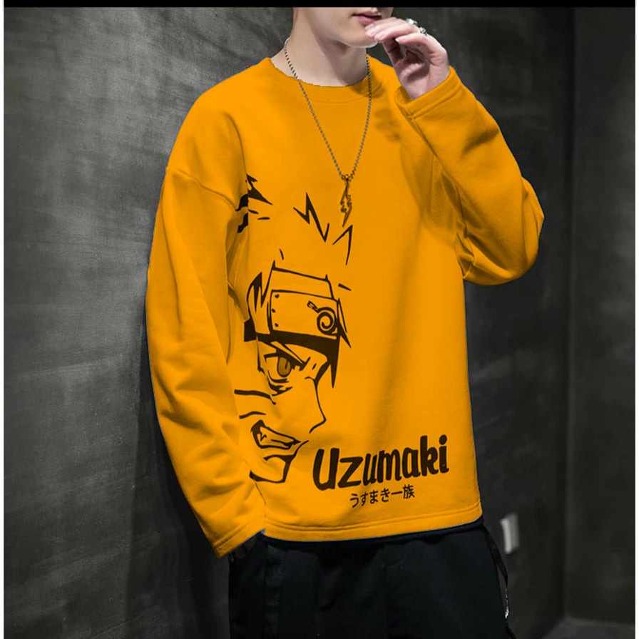 COD/DS2/ KAOS PRIA LENGAN PANJANG UZUMAKI naruto ANIME JAPAN BAJU PRIA LENGAN PANJANG KAOS COWOK LENGAN PANJANG