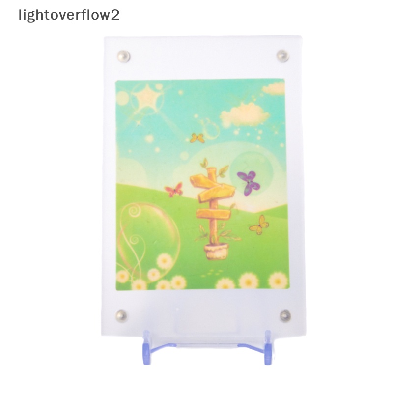 [lightoverflow2] Photocard Display Alat Tulis Bingkai Foto Akrilik Transparan Display Stand Dekorasi Album Stand Pajangan Kecil [ID]