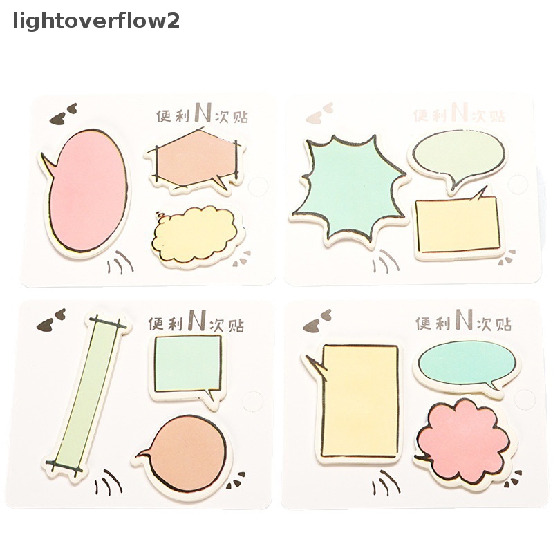 [lightoverflow2] Fresh Simple Dia Box Memo Pads Perekat Lucu Label Stiker Penanda Arah Kreatif Sticky Notes Index Sticker [ID]